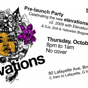 Elevationsradio.com pre-LAUNCH party flyer.